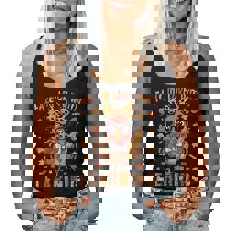 Thanksgiving Turkey Teacher Fall In Love With Learning Women Tank Top | Seseable CA