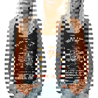 Thanksgiving Turkey Trot Thought You Said Fall Dad Women Women Tank Top - Monsterry