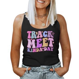 Track Meet Kinda Day Track And Field Mom Runner Running Women Tank Top - Thegiftio UK