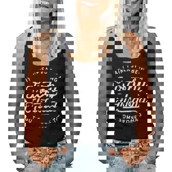 Trophy Husband Vintage Sarcastic Humor Fathers Day Women Tank Top - Thegiftio