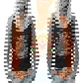 Turkey Reading Books Teacher Fall Thanksgiving Book Lovers Women Tank Top - Thegiftio