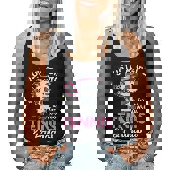 Una Ragazza A Cui Piace Il Tennis & Pandas Tennis Panda Giocatrice Canotta da donna - Novitaregali