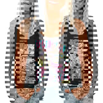 Vaporwave レトロ 90年代 日本アニメ 女の子とラーメン 美学 レディースタンクトップ - Kawaiitshirt
