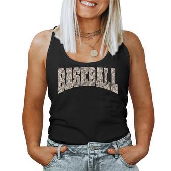 Vintage Camo Game Day Baseball Season Team Sports Mom Women Tank Top | Mazezy