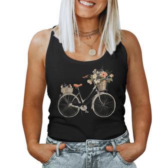 Vintage Floral Bicycle Women Tank Top - Thegiftio
