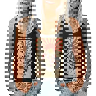 Vintage Japanese Samurai Capybara Rooster Chicken Anime Women Tank Top - Thegiftio