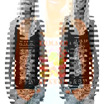 Vintage Tomato Season Vegan Vegetable Gardening Plant Lover Women Tank Top - Monsterry