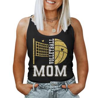 Volleyball Mom Game Day Volleyball Season Mama Girl Gold Women Tank Top | Mazezy