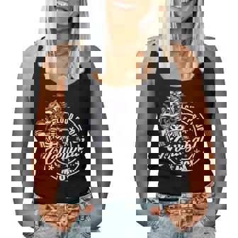 Volleyball Mom Skeleton Drinking Coffee Loud Proud Mother Women Tank Top | Seseable UK