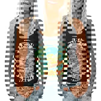 Waikiki Hawaii Cute Sea Turtle Surfing Summer Vacation Women Tank Top | Seseable UK