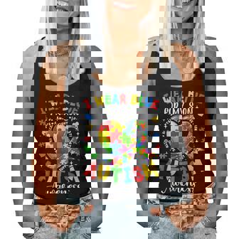 I Wear Blue For My Son Autism Awareness For Autism Mom Women Tank Top - Thegiftio