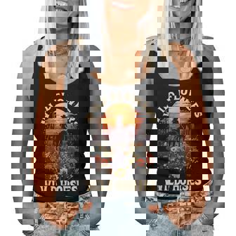 Western Cowgirl Rides Wild Horse Wild Flowers Wild Horses Women Tank Top | Mazezy