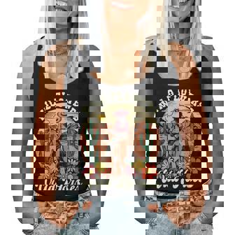 Wild Flowers Wild Horses Cowgirl Riding Rodeo Western Girl Women Tank Top - Monsterry