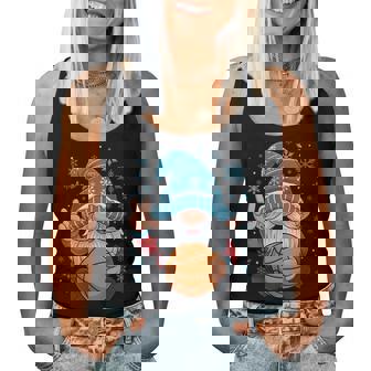 Winter Basketball Gnome Christmas Snowflake Hat Women Tank Top - Thegiftio