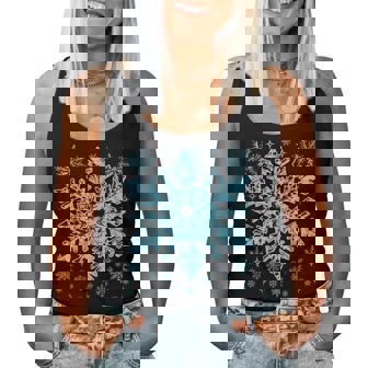 Winter Blue Snowflake Christmas Xmas Costumes Women Women Tank Top | Seseable CA