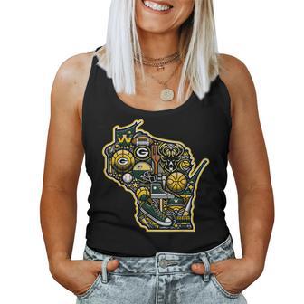 Wisconsin Sports Cool Graphic S 6Xl Women Tank Top - Thegiftio UK