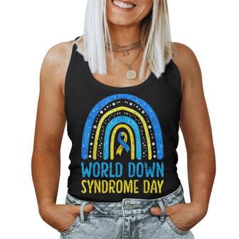 World Down Syndrome Day Awareness National T21 Month Rainbow Women Tank Top - Thegiftio UK