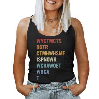 Wyctmcts Acronym Sarcastic Quote Women Tank Top | Mazezy