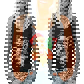 Xmas Santa Says Six Seven Bruh 67 Meme Christmas Women Tank Top - Thegiftio