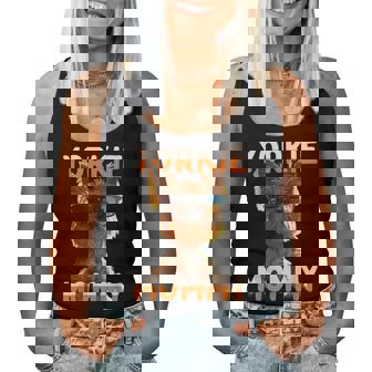 Yorkie Mommyヨーキー ママ 母親 母の日 ママ かわいい ヨークシャー・テリア レディースタンクトップ - Kawaiitshirt