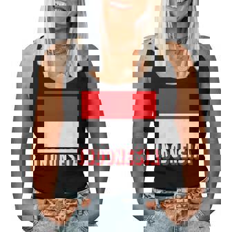 インドネシア国旗 アンティーク調 ナショナル インドネシア 男性 女性 キッズ レディースタンクトップ - Kawaiitshirt