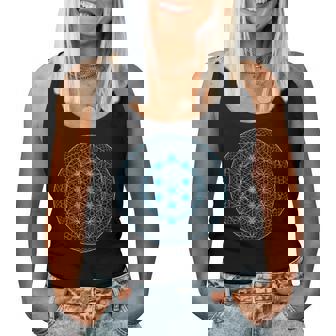 カバラの木と生命の神聖な幾何学の花 レディースタンクトップ - Kawaiitshirt