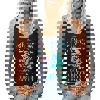 カメが大好きなただの女の子 かわいいパステルカメ レディースタンクトップ - Kawaiitshirt