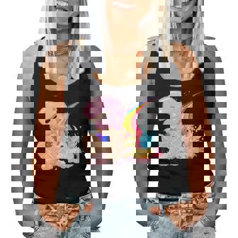 キッズ I Am 3 かわいいユニコーン 誕生日ギフト 女の子向け レディースタンクトップ - Kawaiitshirt