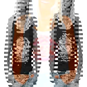 キツネ キツネ 九尾キツネ 桜花 レディースタンクトップ - Kawaiitshirt