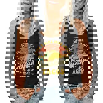 サンシャインとタコスが大好きな女の子-タコス好きメキシコ レディースタンクトップ - Kawaiitshirt