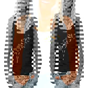 タンポポの花 インコ 鳥好き レディースタンクトップ - Kawaiitshirt