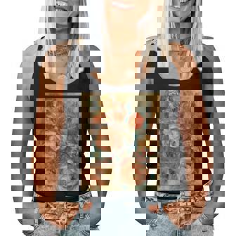 バラの花束 ルノワール 印象派 カラフル絵画 レディースタンクトップ - Kawaiitshirt