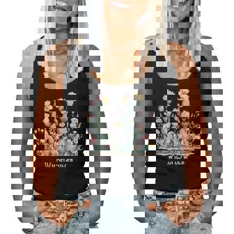 ワイルドフラワー ボヘミアン 砂漠の花 レディースタンクトップ - Kawaiitshirt