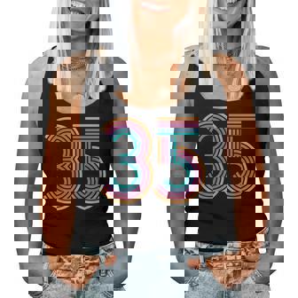 数字 35 35周年 男性 女性 35歳の誕生日 レディースタンクトップ - Kawaiitshirt