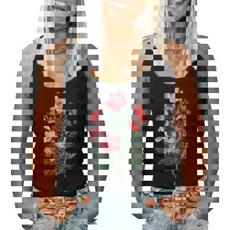 美しいツツジの花のイラストブルーム植物愛好家 長袖tシャツ レディースタンクトップ - Kawaiitshirt