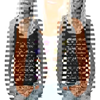 蘭の花の種類植物チャートガイド レディースタンクトップ - Kawaiitshirt