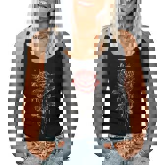 赤薔薇 花 ボタニスト ガーデン ガーデニング 花 バラ レディースタンクトップ - Kawaiitshirt