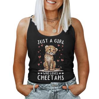 面白いチーターアニマル。チーターが大好きな女の子だけ。 レディースタンクトップ - Kawaiitshirt