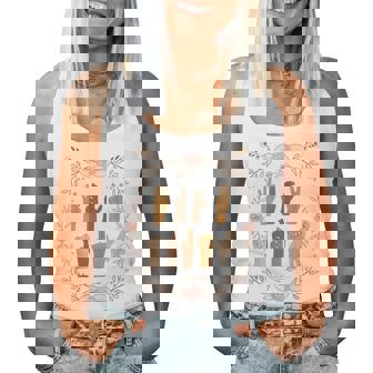 Asl Anti Trump Sign Language Floral Women Tank Top - Monsterry