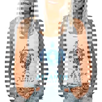 Atlantis Bahamas Sea Turtle Beach Lover Ocean Animals Women Tank Top - Monsterry