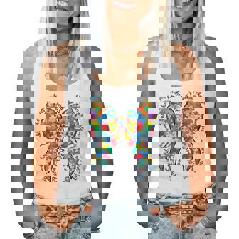 Autism Coquette Bow Puzzle Autism Awareness Proud Autism Mom Women Tank Top | Seseable UK