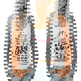 Baseball Sister I'm Just Here For The Snacks Baseball Women Tank Top - Thegiftio