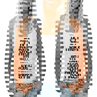 Beer Drinker With A Boxing Problem おもしろワークアウトボクサー 長袖tシャツ レディースタンクトップ - Kawaiitshirt