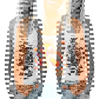 Boujee Turkey Leopard Thanksgiving Fall Chic Turkey Coffee Women Tank Top - Monsterry