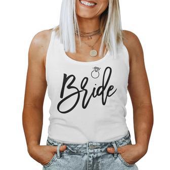 Bride Script Ring Bachelorette Party Women Tank Top | Mazezy