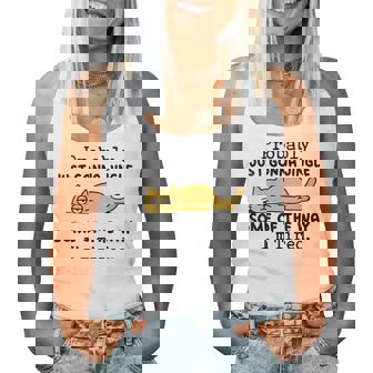 Cat Probably Just Gonna Jingle Some Of The Way I'm Tired Women Tank Top - Monsterry