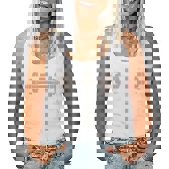 Christian Workout Dumbbell Cross Barbell Gym Jesus Is King Women Tank Top | Seseable CA