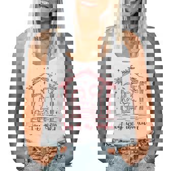 Christmas Nativity Christian Birth Of Jesus Joy To The World Women Tank Top | Seseable CA