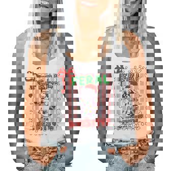 Feral And Festive Raccoon Christmas Holiday Women Women Tank Top | Seseable CA