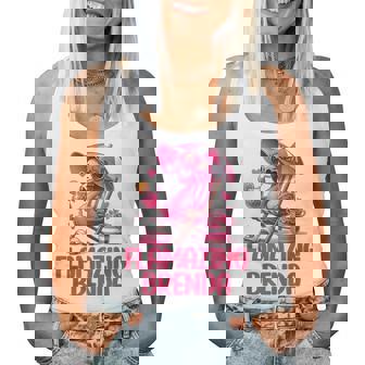 Flamazing Brenda Pink Flamingo Tropical Beach Scene Women's Women Tank Top - Thegiftio